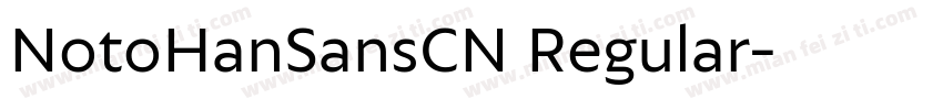 NotoHanSansCN Regular字体转换